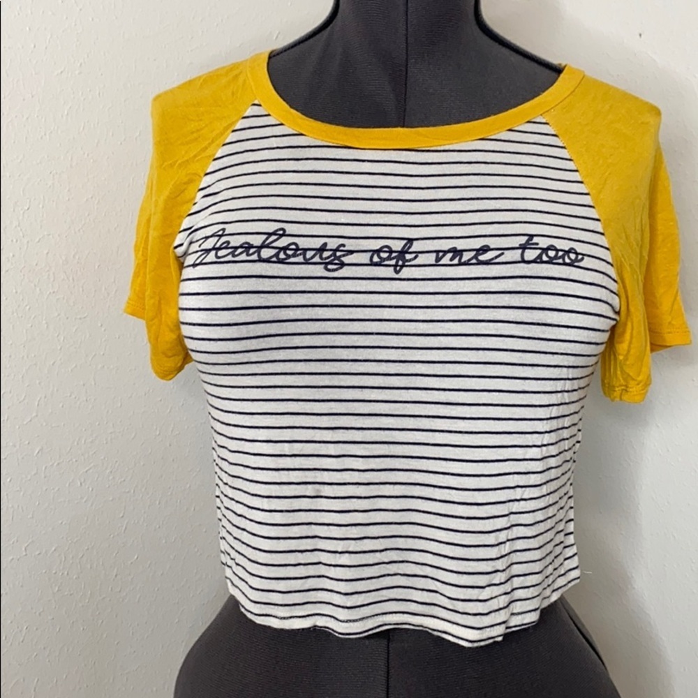 G Mini Cropped Top size Medium Striped